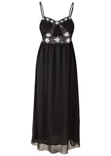 Maxikleid Abendkleid Damenkleid Figurumspielend Kleid Gr. 36 Schwarz