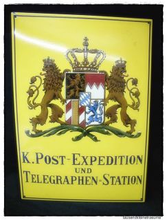 REKLAMESCHILD Emailschild POST Expedition Telegraphen Station 500