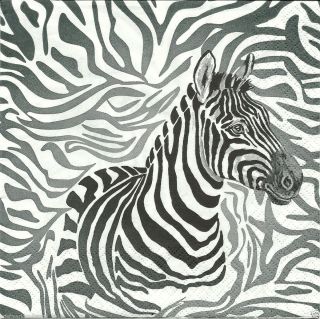 Servietten Napkins Afrika Zebra Zebramuster Fell #283