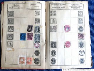 Briefmarkensammlung vom Ur Opa   Sammelbuch 1892