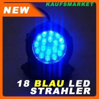NEU Blau 18 LED Aquarium Strahler Unterwasserstrahler Wasserdicht