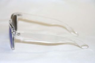 Retro Sonnenbrille transparent clear 80er Jahre silber blau