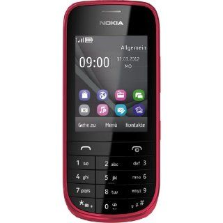 Nokia Asha 203 Touch and Type Handy 2,4 Zoll dunkelrot 