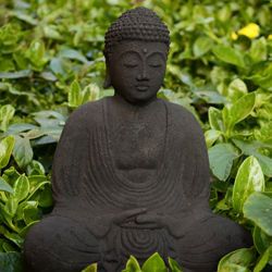 XXL Meditations Buddha Budda Lavastein Stein Sand Statue Lotussitz