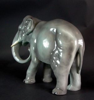 grosser Keramik Elefant   Max Roesler Darmstadt 1930