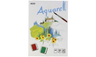 herlitz Aquarell Block, 210 x 298 mm, Inhalt 20 Blatt