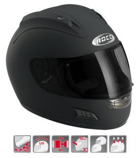 ROCC Motorrad Helm Integral 300 schwarz matt Größe XS S M L XL XXL