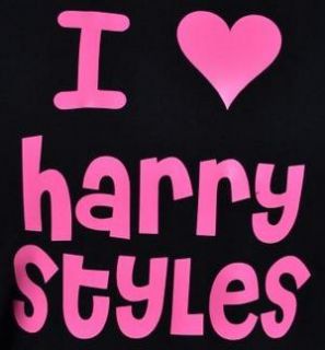 LOVE HARRY STYLES BLACK KIDS HOODIE with PINK ~ NEW DESIGN ~ AGE 5