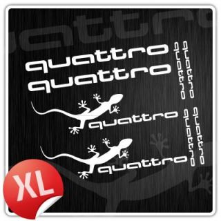 QuaTTro Gecko XL Sticker Set Autoaufkleber Allrad Auto Aufkleber FUN
