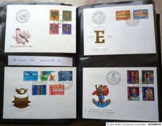 Schweiz   Sammlung von ca. 150 Ersttagsbriefen (FDC) aus 1968 bis 1994