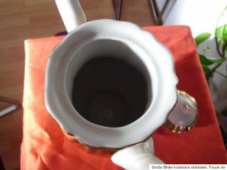 Kaffeekanne Kaffeekern TeeKanne Gold Farbe Bauer Bavaria Porzellan