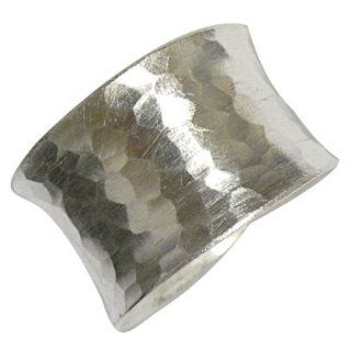 Chic Net Massiver Silberring, gehämmert, ca.1,5 breit