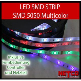 KOMPLETT SET: 20m LED RGB mehrfarbig Strip / Leiste /Streifen /Stripes