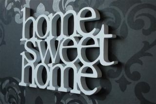 Schriftzug Wanddekoration HOME SWEET HOME weiss #679