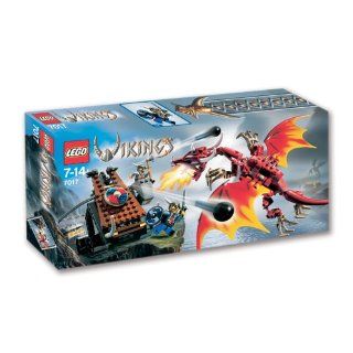 LEGO Wikinger 7017   Katapult und Drache Spielzeug