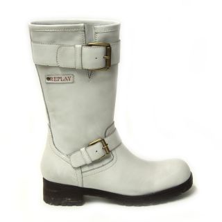 REPLAY Stiefel Boots Damen RP1052 Kendra Off White