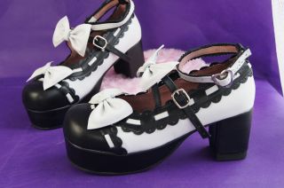 03 Gothic Lolita Punk Damen Schuhe Pumps n. Maß Leder Kalbsleder