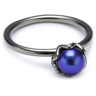 Pandora Damen Ring 925 Sterling Silber Süßwasser Zuchtperle blau Gr