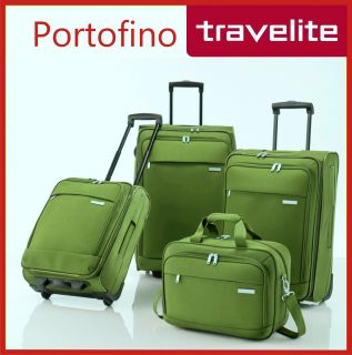 Travelite Portofino III Set 4 tlg.Trolley Koffer Flugumhänger Grün