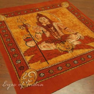 Schöne handgefertigte Batik Shiva Tapestry / Tagesdecke / Bettdecke