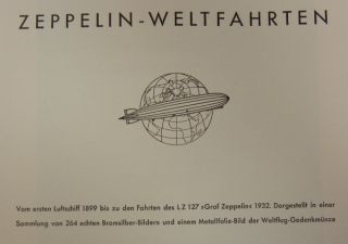 ZEPPELIN WELTFAHRTEN   RARE 1930s GERMAN CIGARETTE CARD AIRSHIP