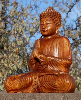 Sehr schöner Gebet BUDDHA Meditation Mönch HOLZ BUDDA Feng Shui 329