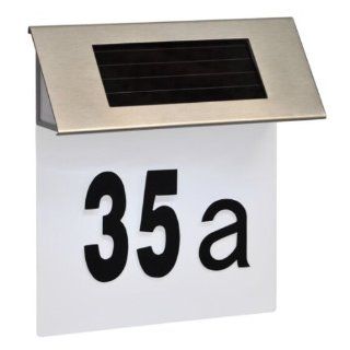 Solar LED Hausnummer Edelstahl Hausnummern #249 Baumarkt