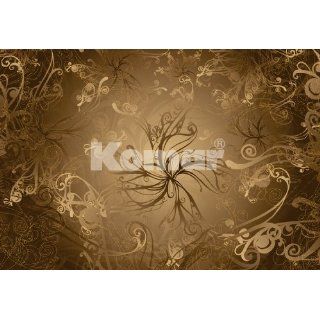 Fototapete Gold, 8 teilig, 368 x 254 cm, florale Ornamente in Gold