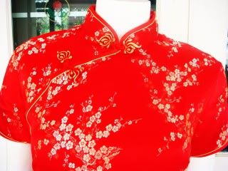 Geisha Qipao China/Japan/Thai Kleid/Kostüm Rot Gr. M/42
