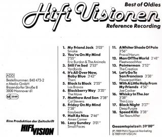 HIFI VISIONEN   CD   Ref.Recording   BEST OF OLDIES (I)