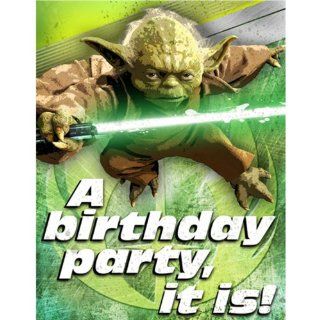 Star Wars Einladungskarten 8 Stk Yoda A birthday party it is mit
