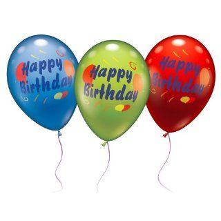 Karaloon 30021   6 Ballons Happy Birthday 28 30 cm, sortiert