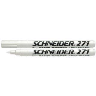 Schneider Paint Marker Maxx 271, Rundspitze 1 2 mm, weiss, 10er