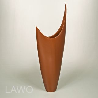 LAWO Lack Design Vase ELINA braun Modern Deko Blumenvase Designer