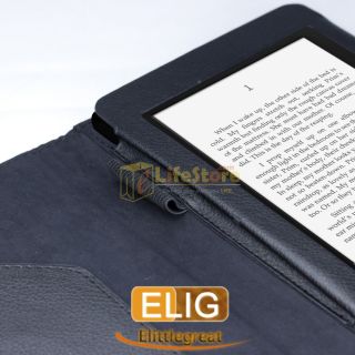 Leder Tasche Etui Hülle Case für  Kindle Paperwhite Schwarz