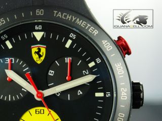 Ferrari Uhr Pit Crew Analog Chrono Werk   Schwarz