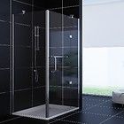 120 x 90 cm Duschkabine Dusche mit Acryl Duschwanne 8 mm ESG