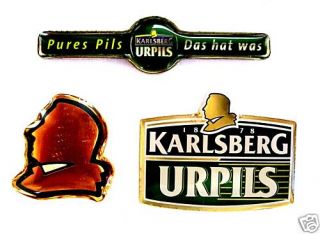 Karlsberg Pin / Pins   METALLBOX / LOGOS   3 PINS!!!!