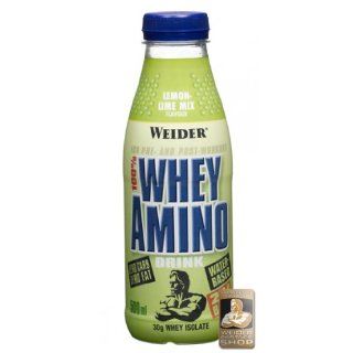 Weider Whey Amino Drink, 12 x 500ml PET Flasche, Lemon Lime 