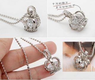 Gk4516 New Fashion Jewelry Womens Crystal Crown Necklace Chain