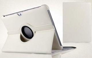 Tasche Huelle Case Leder Weiss fuer Samsung Galaxy Tab 10 1 P5100 360