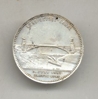 Medaille Eröffnung Nord Ostsee Kanal 1895 (365)