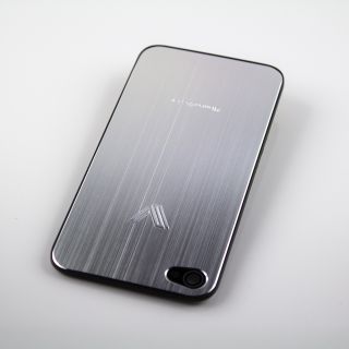 iPhone 4 BackCover Case Hülle Schale Bumper Cover Schutzhülle SILBER