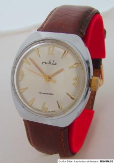 Ruhla Made in GDR Handaufzug Uhr vintage german mens manual wind