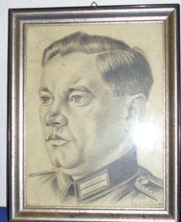 Altes Gemälde Porträt Soldat 2.WK Soldatenbild signiert Wehrmacht WH