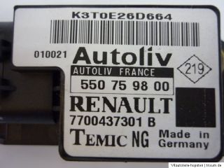 Renault Scenic Steuergerät Sensor Airbag 7700437301 B