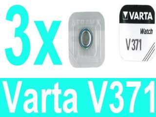 Stück Varta V 371 Knopfzelle Batterie V371 SR920SW AG6 LR920 3x