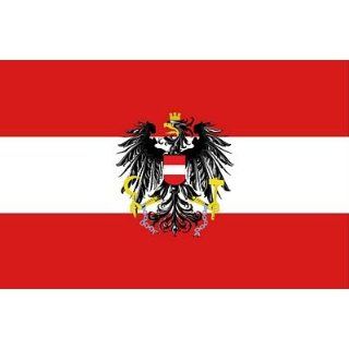 Autoaufkleber Fahne Österreich mit Wappen NEU Aufkleber 