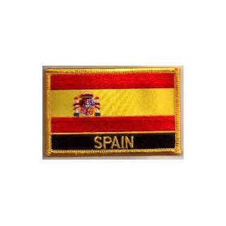 Flaggen Aufnäher Patch Spanien mit Wappen Fahne Flagge   9 x 6 cm