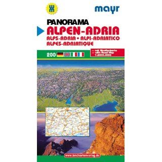 Alpen   Adria 1  500 000 Straßenkarte mit Panorama 